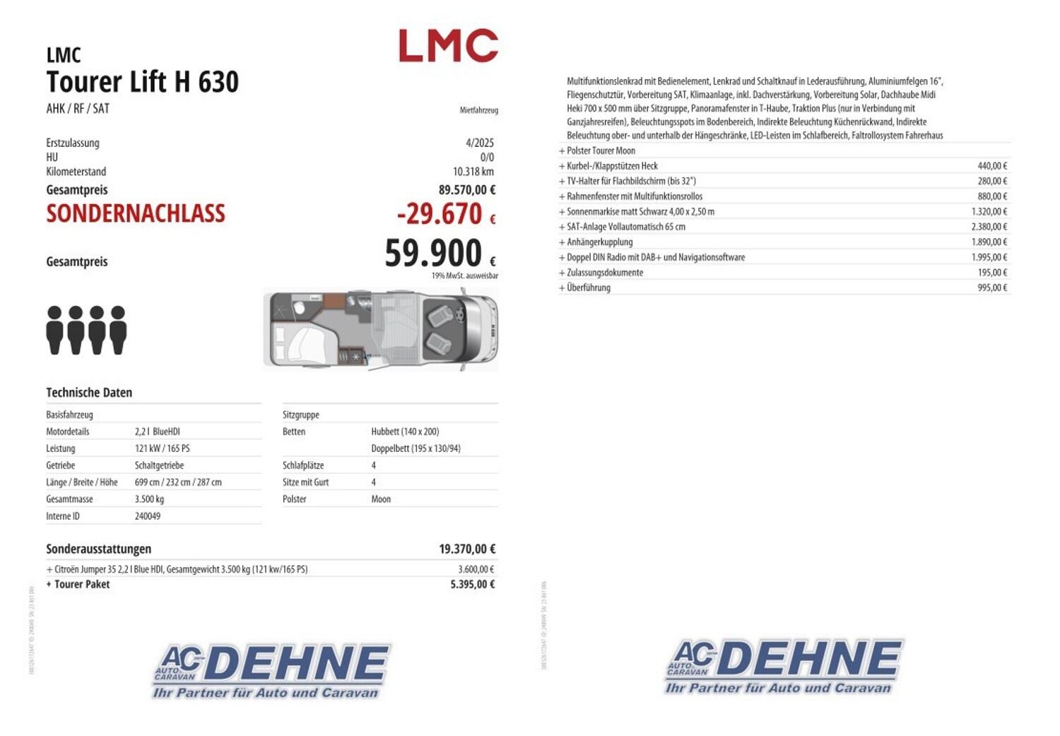 Sonderangebot LMC Tourer H630